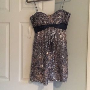 Silver blue party/cocktail dress
